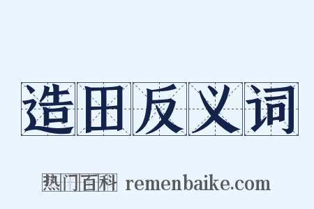 造田反义词是什么意思的图片
